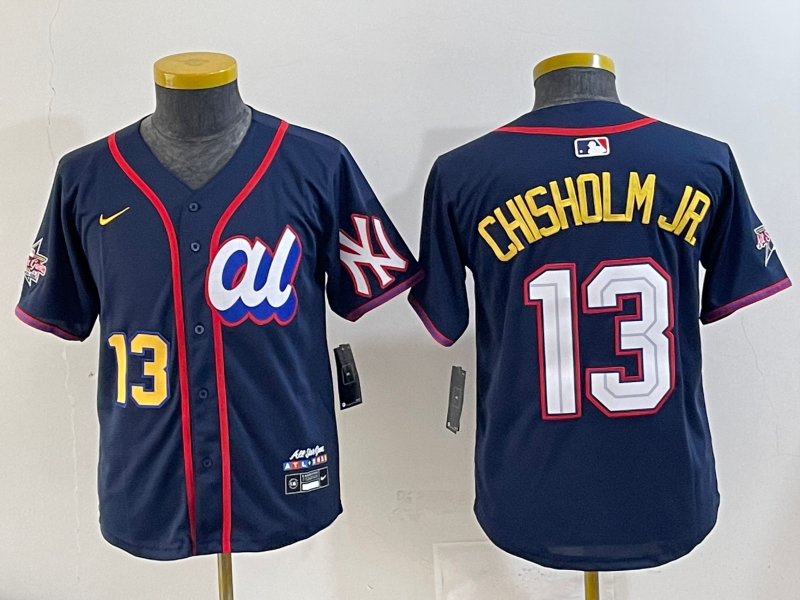 Youth 2025 New York Yankees #13  Chisholm Jr Nike MLB All Star Jersey style 725007